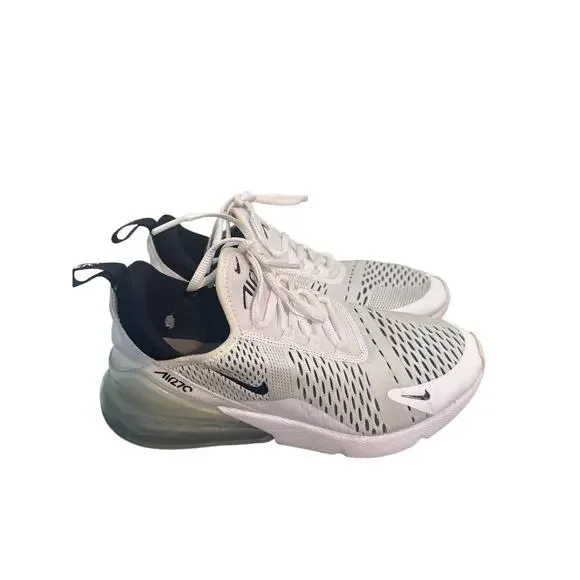 Nike Air Max 270 White Black Running Shoes 9 z1 - Picture 3 of 6